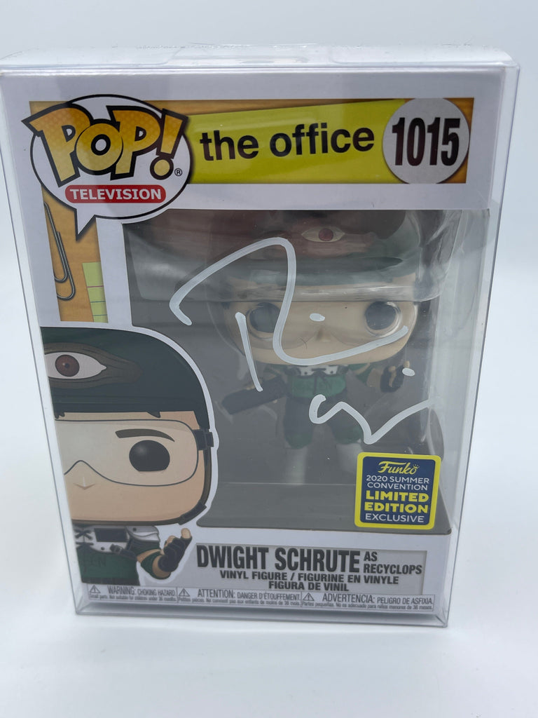 The Office Dwight Schrute (Recyclops V2) Funko Pop! #1015 Signed Autographed by Rainn Wilson (PSA Certified)