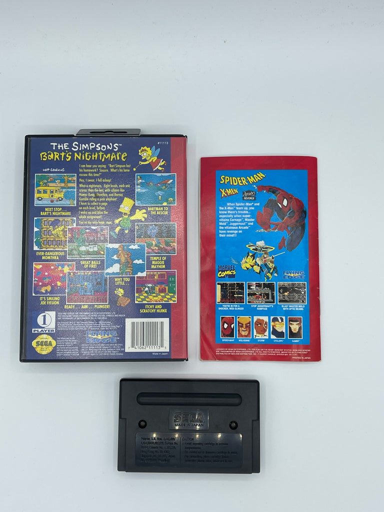 The Simpsons Bart's Nightmare Game for the Sega Genesis (Complete in Box)