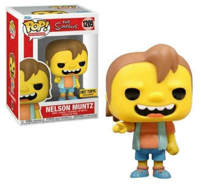 The Simpsons Nelson Muntz Hot Topic Exclusive Funko Pop #1205 Undiscovered Realm 