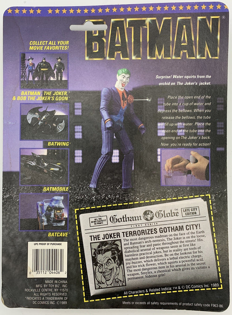 ToyBiz Batman Joker with Squirting Orchid Vintage Action Figure Action Figure ToyBiz 