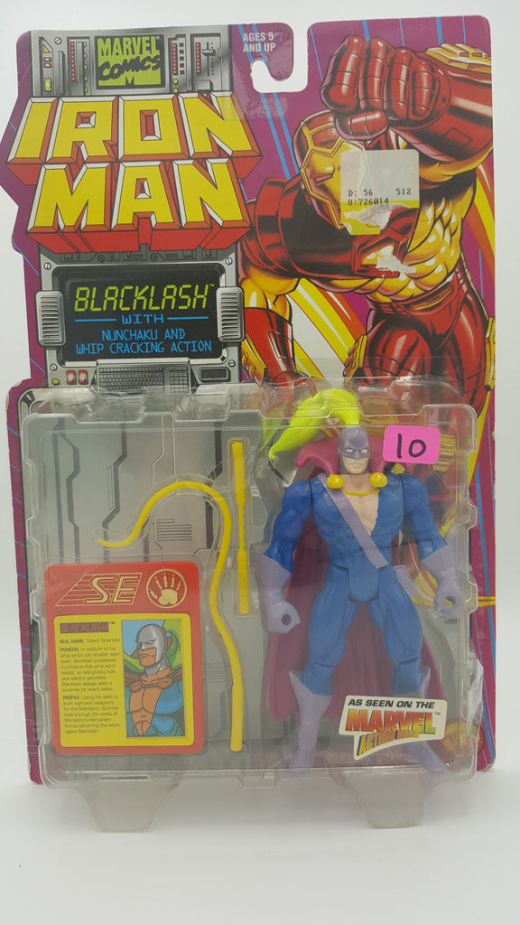 ToyBiz Marvel Comics Iron Man Blacklash with Nunchaku and Whip Cracking Action