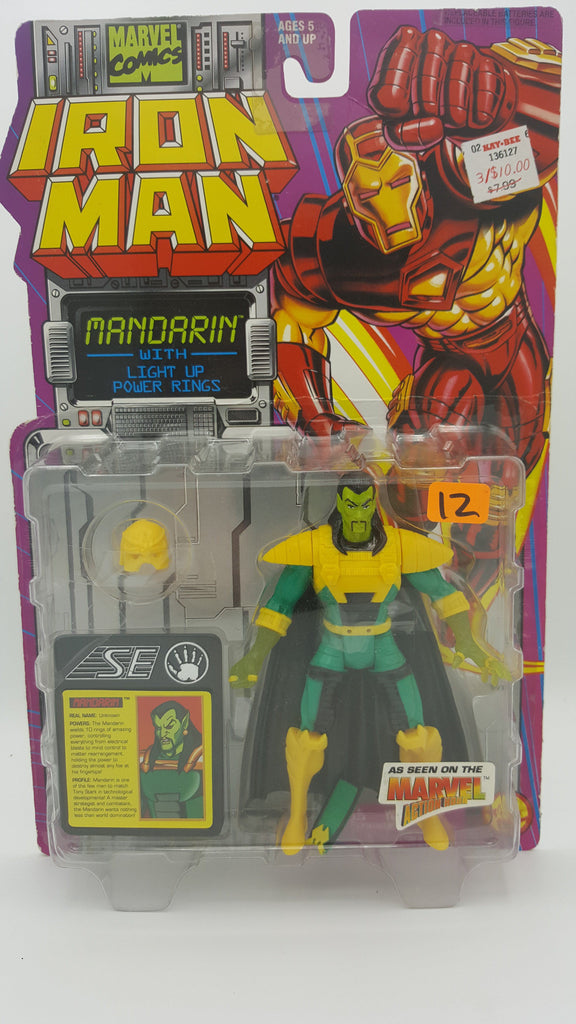 ToyBiz Marvel Comics Iron Man Mandarin with Light Up Power Rings