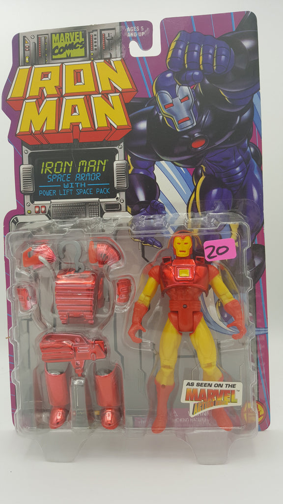 ToyBiz Marvel Comics Iron Man Space Armor with Power Lift Space Pack