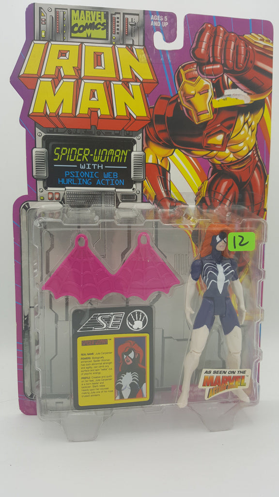 ToyBiz Marvel Comics Iron Man Spider-Woman with Psionic Web Hurling Action