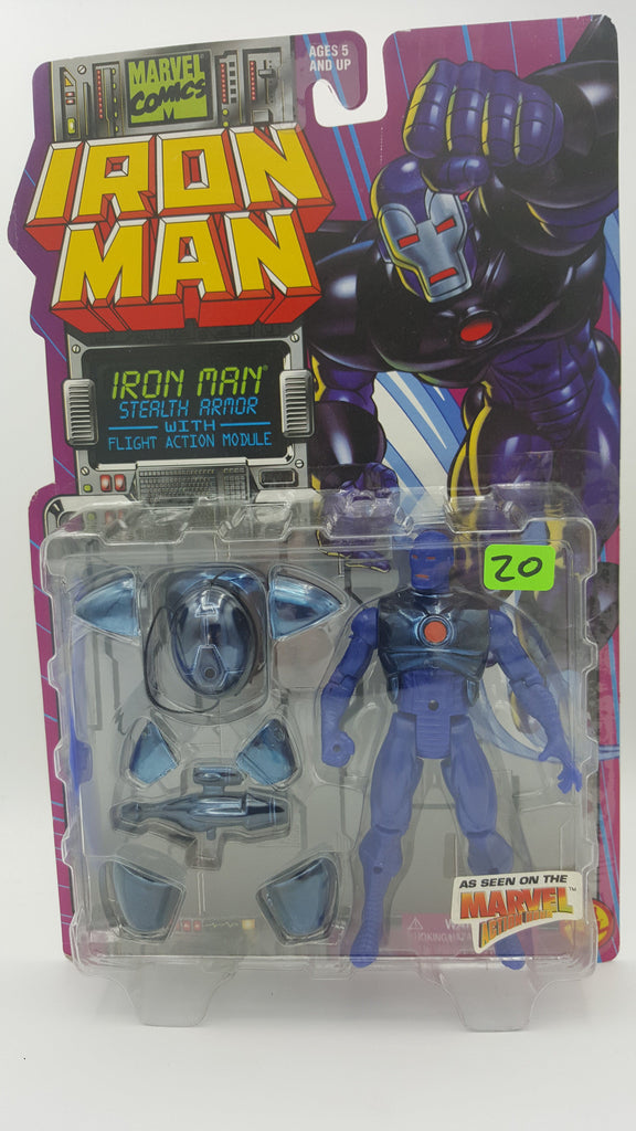 ToyBiz Marvel Comics Iron Man Stealth Armor with Flight Action Module Action Figure ToyBiz 