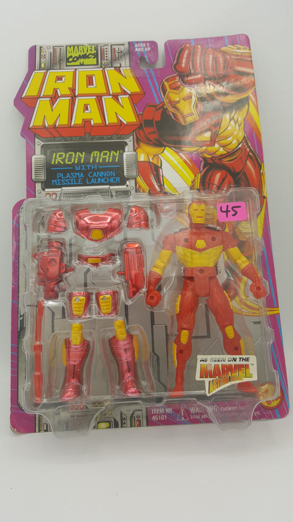 ToyBiz Marvel Comics Iron Man with Plasma Cannon Missile Launcher