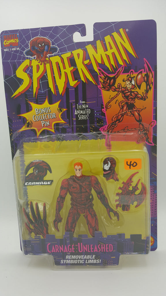 ToyBiz Marvel Comics Spider-Man Carnage Unleashed with Removable Symbiotic Limbs