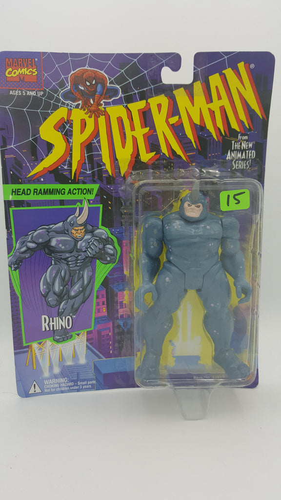 ToyBiz Marvel Comics Spider-Man Rhino with Head Ramming Action Action Figure ToyBiz 