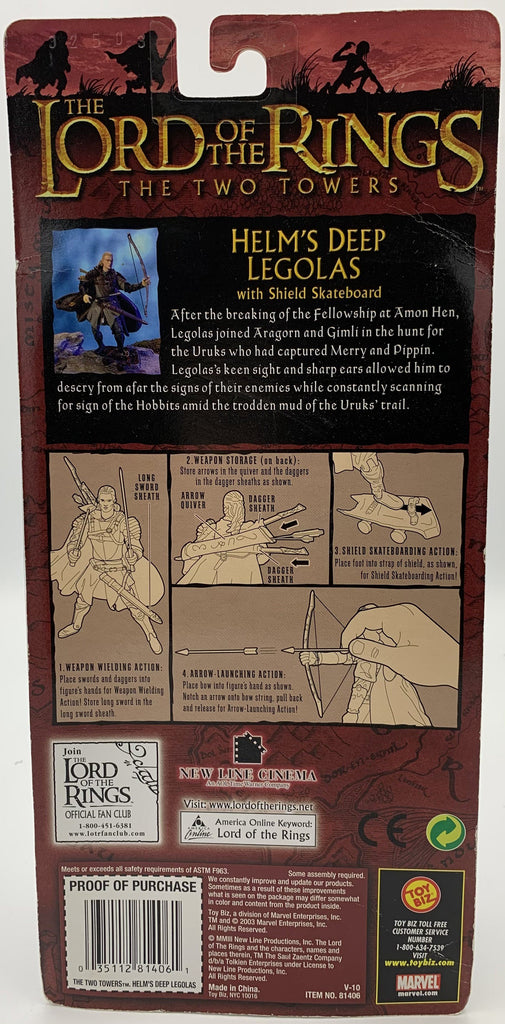 ToyBiz The Lord of the Rings The Two Towers Helm’s Deep Legolas Action Figure ToyBiz 