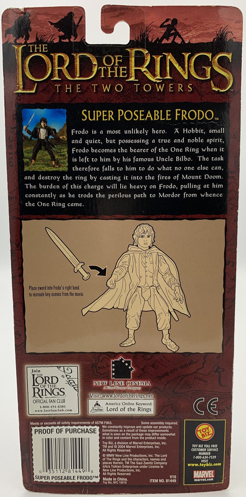 ToyBiz The Lord of the Rings The Two Towers Super Poseable Frodo Action Figure ToyBiz 