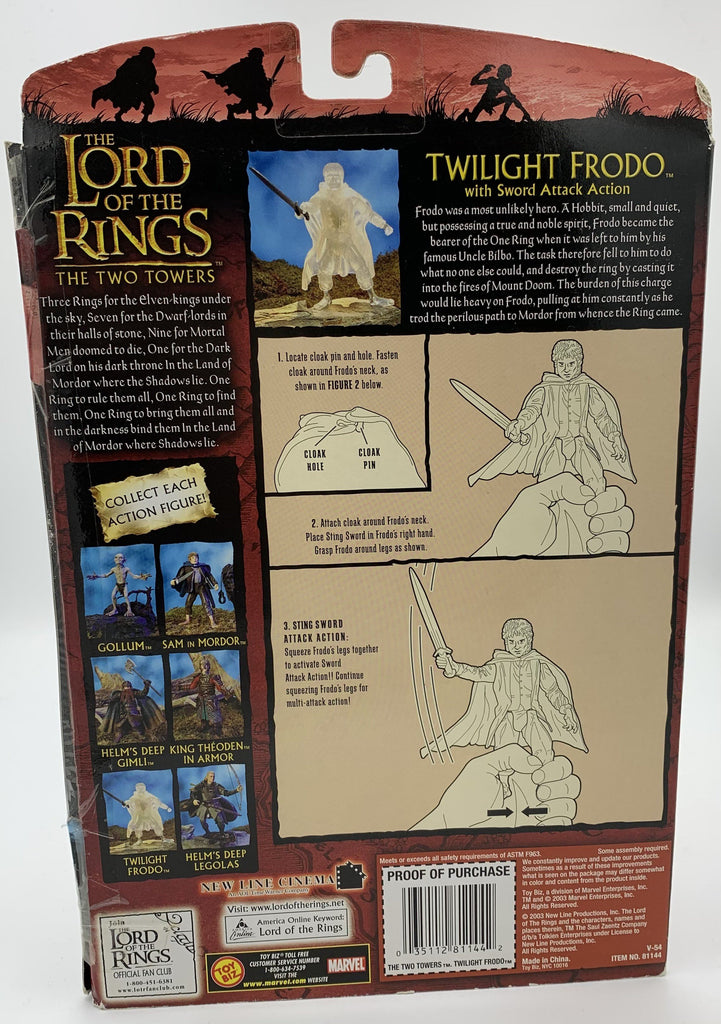 ToyBiz The Lord of the Rings The Two Towers Twilight Frodo Action Figure ToyBiz 