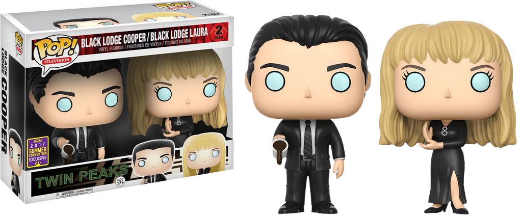 Twin Peaks Black Lodge Cooper/Black Lodge Laura Summer Convention Exclusive 2 Pack Funko Pop!