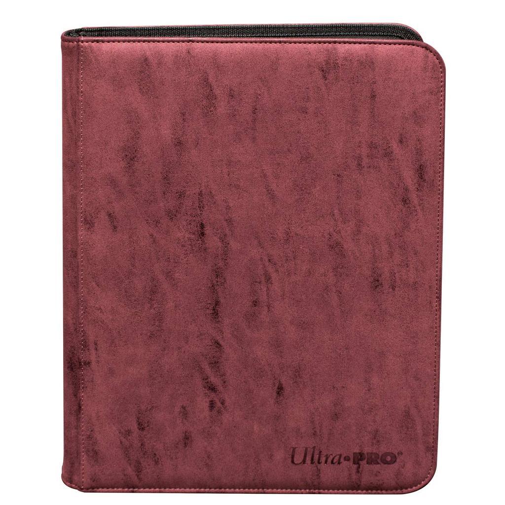 Ultra Pro 9 Pocket Ruby Suede Zippered Premium Binder