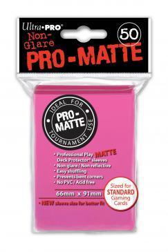Ultra Pro Pro-Matte Sleeves Bright Pink Standard Size 50CT