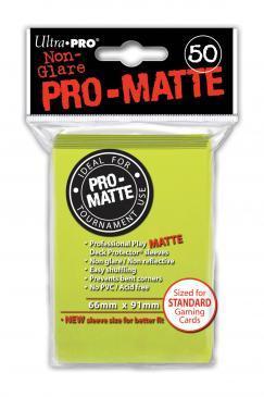 Ultra Pro Pro-Matte Sleeves Bright Yellow Standard Size 50CT