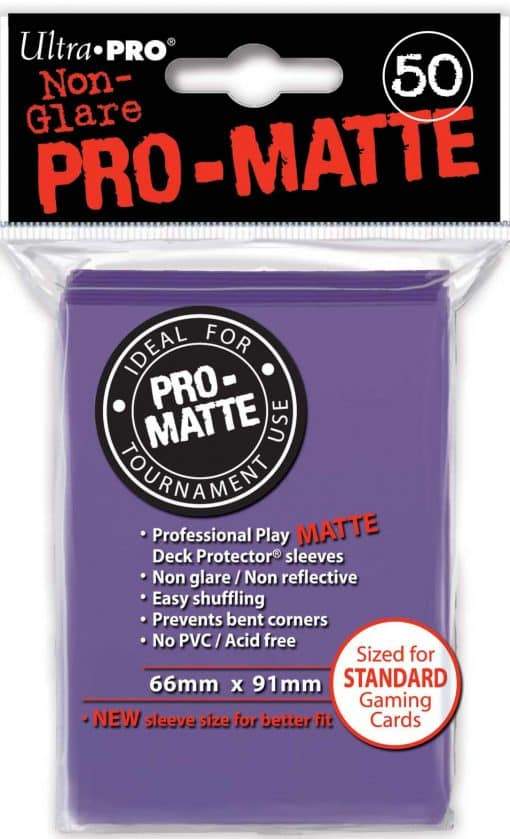 Ultra Pro Pro-Matte Sleeves Purple Standard Size 50CT