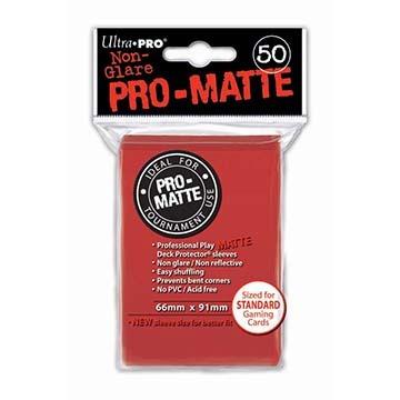 Ultra Pro Pro-Matte Sleeves Red Standard Size 50CT