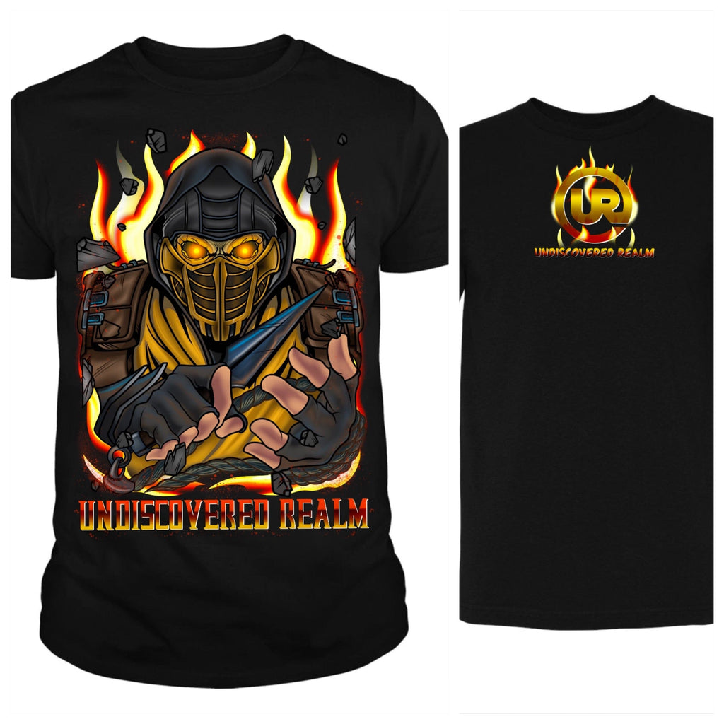 Mortal Kombat Scorpion Inspired Fire Ninja Limited Edition Undiscovered Realm Shirt