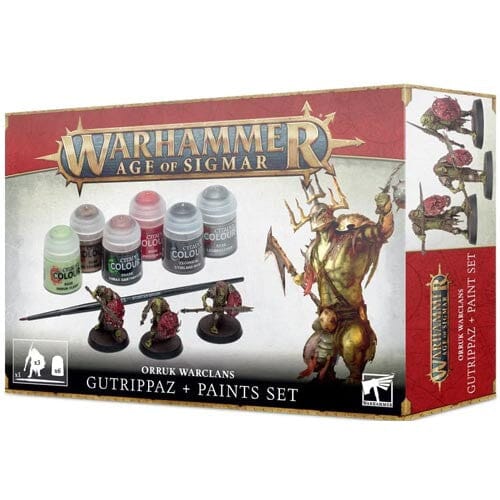Warhammer Age of Sigmar: Orruk Warclans - Gutrippaz + Paints Set games workshop 