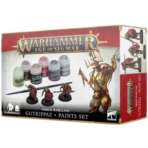 Warhammer Age of Sigmar: Orruk Warclans - Gutrippaz + Paints Set games workshop 