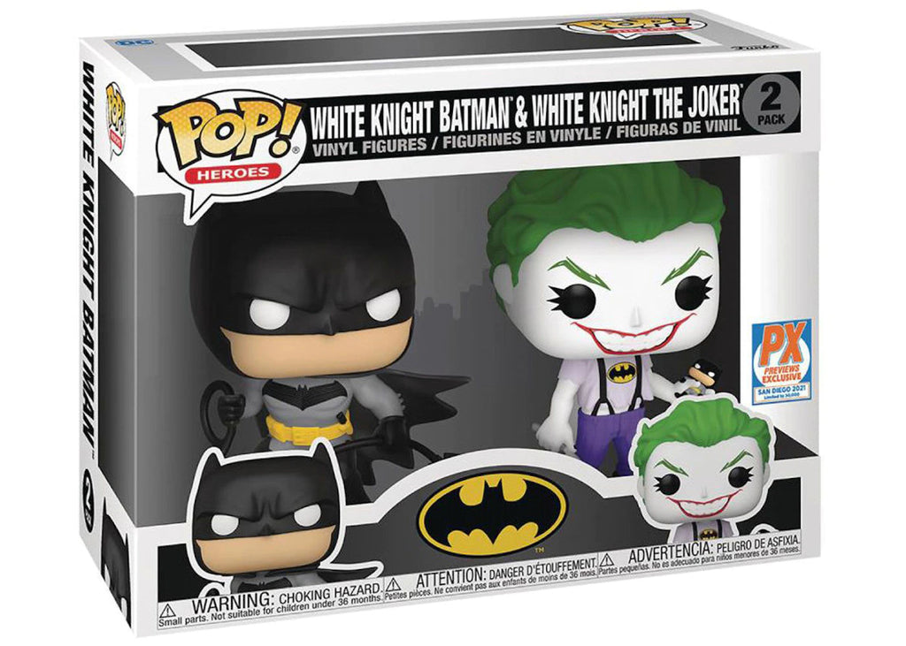 White Knight Batman & White Knight The Joker Exclusive Funko Pop! 2 Pack 