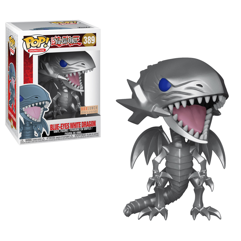 Yu-Gi-Oh! Blue-Eyes White Dragon (Silver) Metallic Exclusive Funko Pop! #389