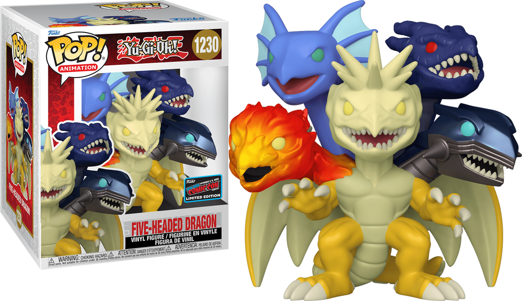 Yu-Gi-Oh! Five-Headed Dragon NYCC (Official Sticker) 6 Inch Exclusive Funko Pop! #1230